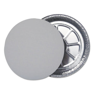 Durable Packaging Aluminum Round Containers With Board Lid, 7" Diameter X 1.75"h, Silver, 250-carton freeshipping - TVN Wholesale
